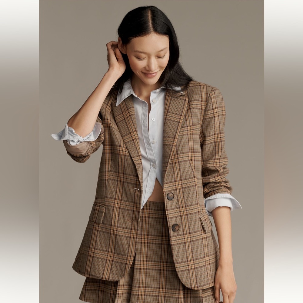 English Factory Plaid Blazer Size Medium Brand New With Tags from Anthropologie. - Picture 1 of 2